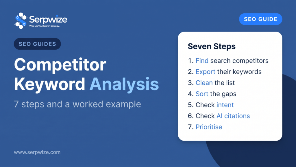 Competitor keyword analysis: seven steps from finding search competitors to prioritising gaps